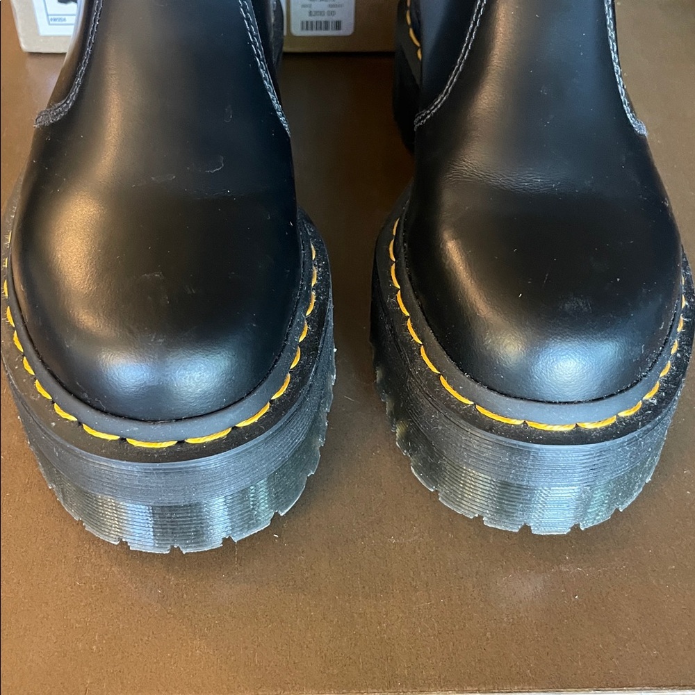 Dr. Martens Black Chelsea Boots with Yellow Accents - Picture 8 of 8